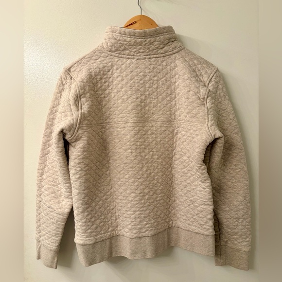 Patagonia Organic Cotton Cream and Navy Quilted Pullover - Picture 3 of 7